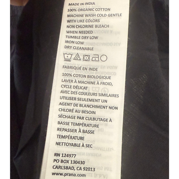 Prana Seakissed Dress Sleeveless Smoked Bodice Pockets - Black Size Small - $99 - Picture 10 of 10